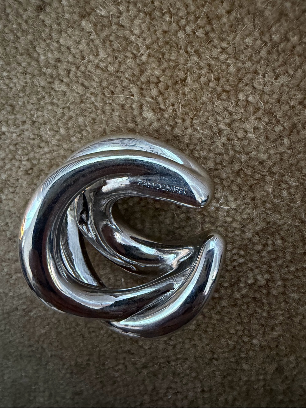 Panconesi silver triptych ear cuff